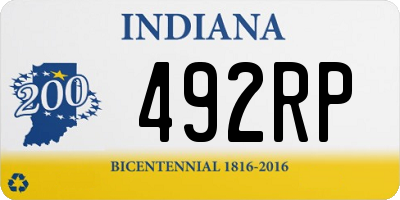 IN license plate 492RP