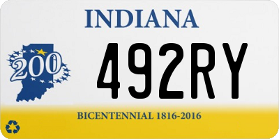 IN license plate 492RY