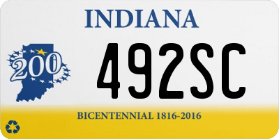 IN license plate 492SC