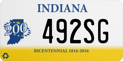 IN license plate 492SG