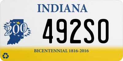 IN license plate 492SO