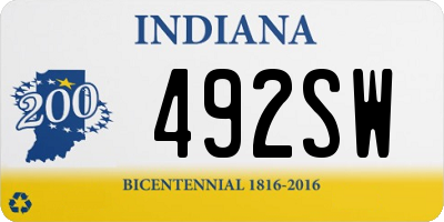 IN license plate 492SW