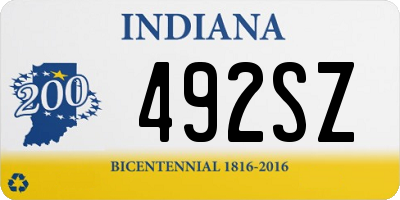 IN license plate 492SZ