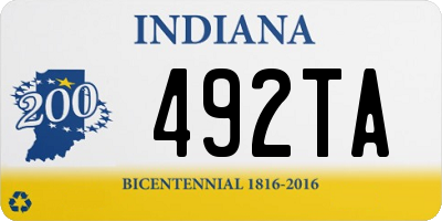 IN license plate 492TA