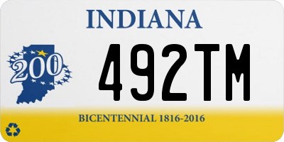 IN license plate 492TM