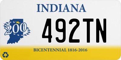 IN license plate 492TN