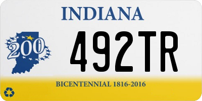 IN license plate 492TR