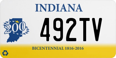 IN license plate 492TV