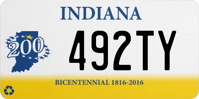 IN license plate 492TY