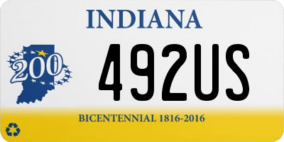 IN license plate 492US