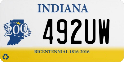 IN license plate 492UW