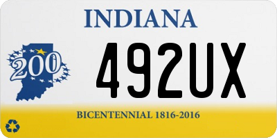 IN license plate 492UX