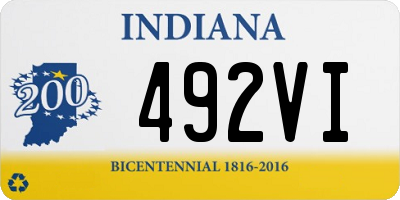 IN license plate 492VI