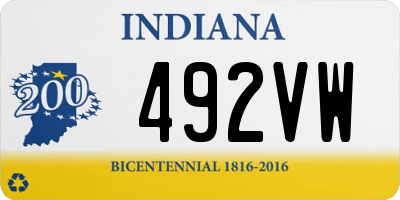 IN license plate 492VW