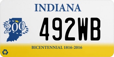 IN license plate 492WB