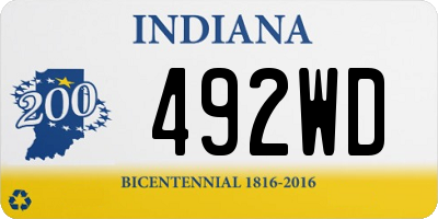 IN license plate 492WD