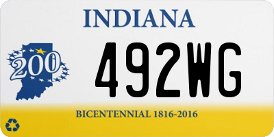 IN license plate 492WG