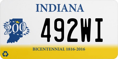 IN license plate 492WI