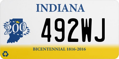 IN license plate 492WJ