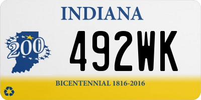 IN license plate 492WK