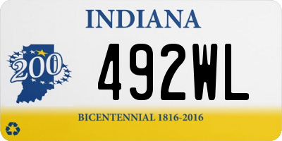 IN license plate 492WL