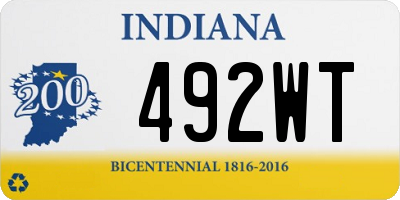 IN license plate 492WT