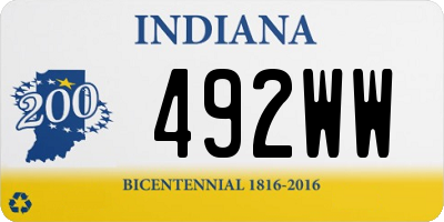 IN license plate 492WW