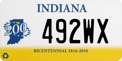 IN license plate 492WX