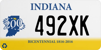 IN license plate 492XK