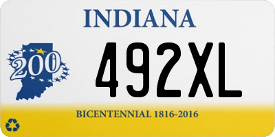 IN license plate 492XL