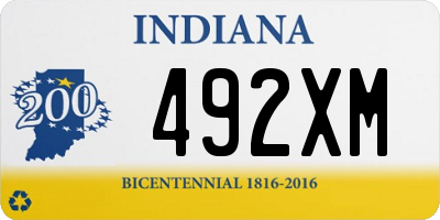 IN license plate 492XM