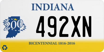 IN license plate 492XN