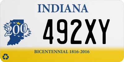 IN license plate 492XY