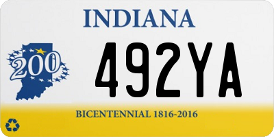 IN license plate 492YA