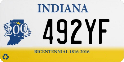 IN license plate 492YF