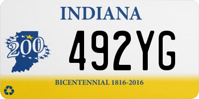 IN license plate 492YG