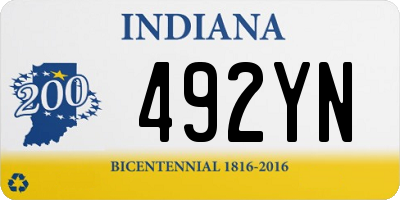 IN license plate 492YN