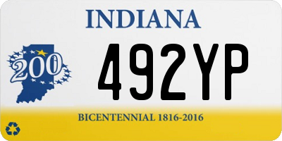 IN license plate 492YP