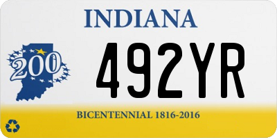 IN license plate 492YR