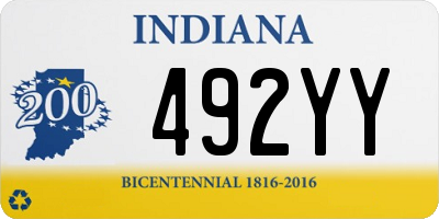 IN license plate 492YY