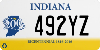IN license plate 492YZ