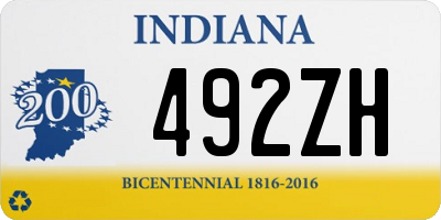 IN license plate 492ZH