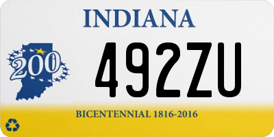 IN license plate 492ZU