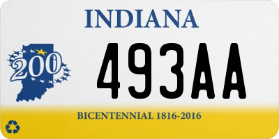 IN license plate 493AA