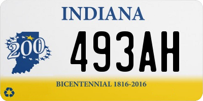 IN license plate 493AH