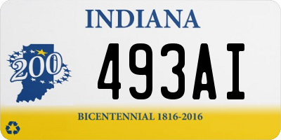 IN license plate 493AI