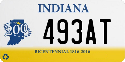 IN license plate 493AT