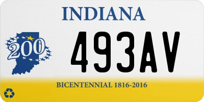 IN license plate 493AV