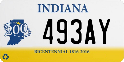 IN license plate 493AY