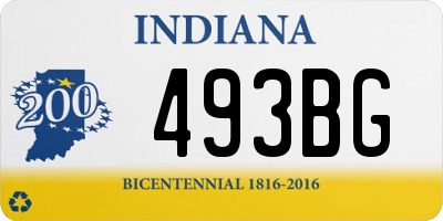 IN license plate 493BG